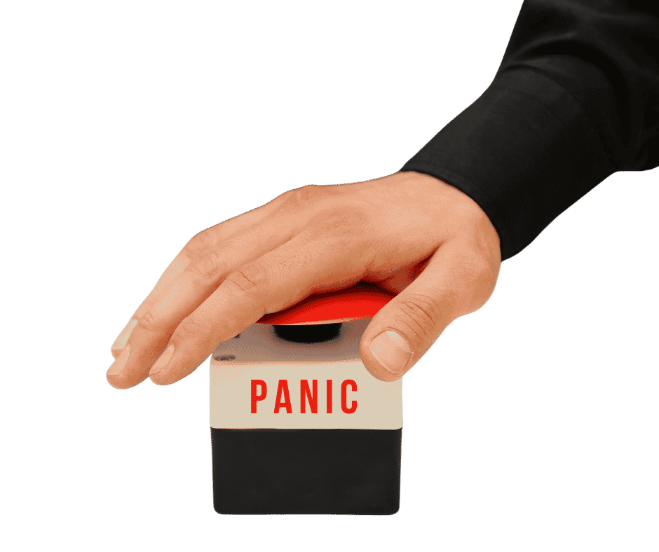 Leading change improves your mental health - Panic button