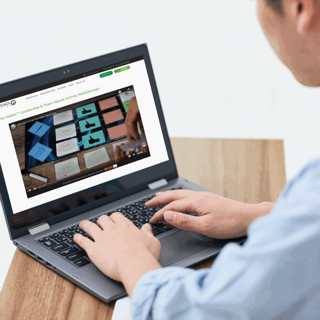Digital Leadership & Team Values Activity - leader checking the videos