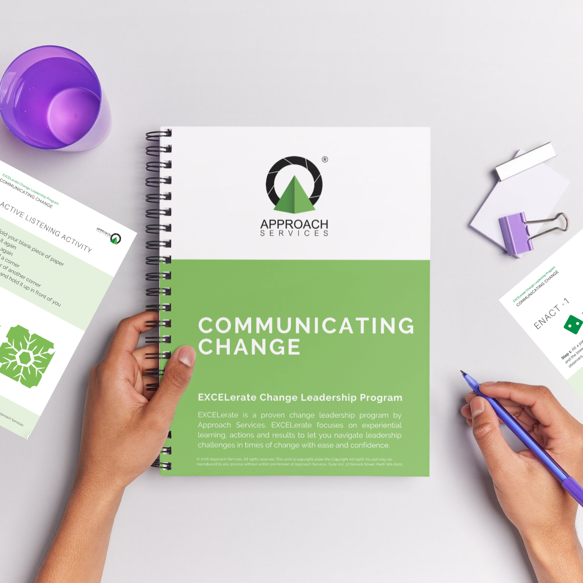 change communication facilitator pack - workbook mock up
