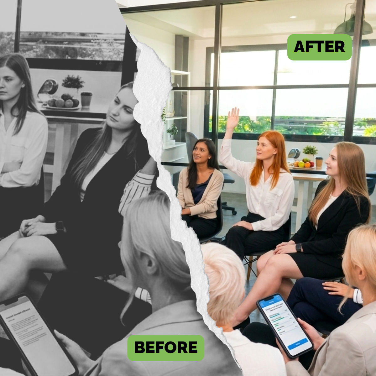 change communication facilitator pack - before and after