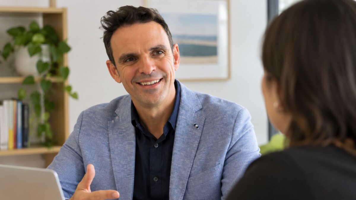 authentic leadership - matt talking to another person